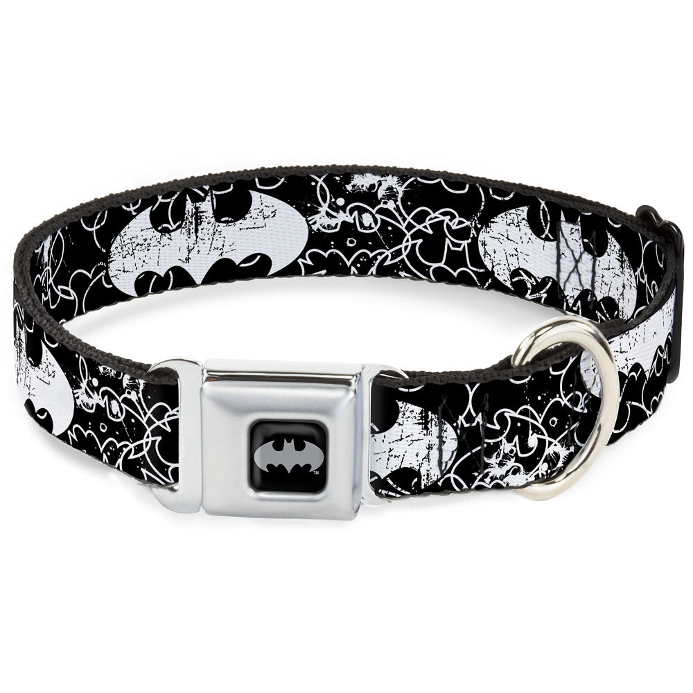 Batman Outlines Seatbelt Buckle Collar