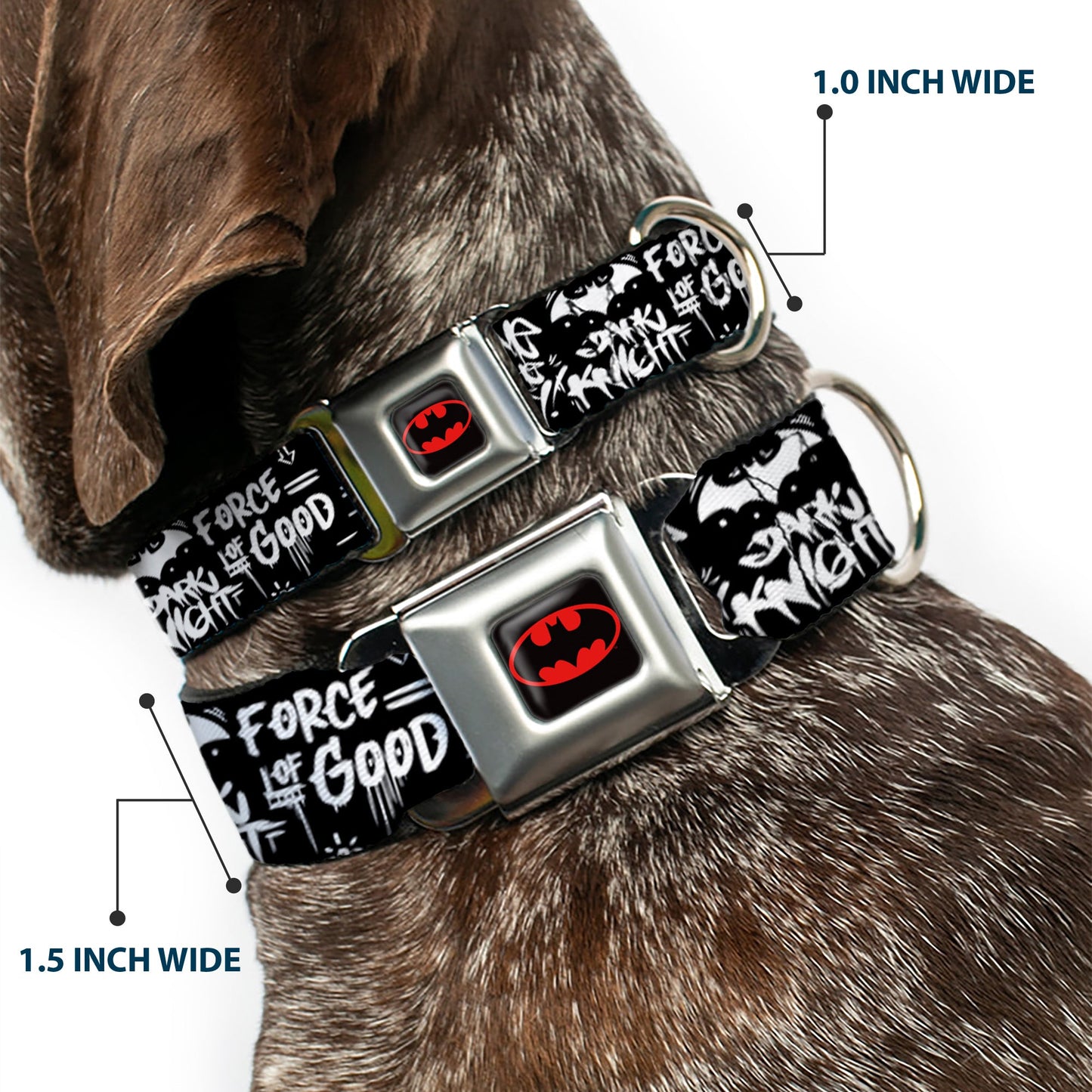 Batman Gotham City Graffiti Collage Seatbelt Buckle Collar