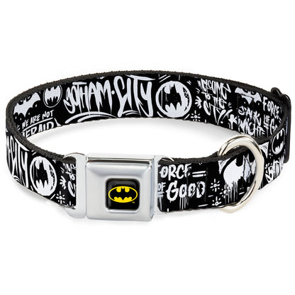 Batman Gotham City Graffiti Collage Seatbelt Buckle Collar