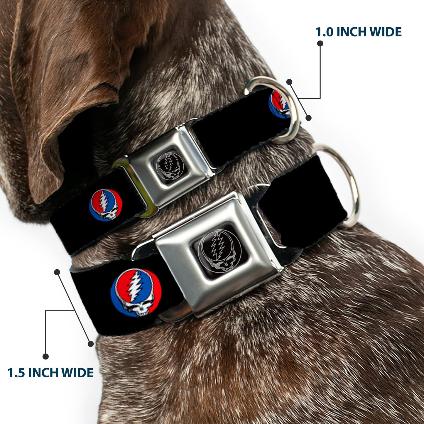 Grateful Dead Steal Your Face Seatbelt Buckle Collar