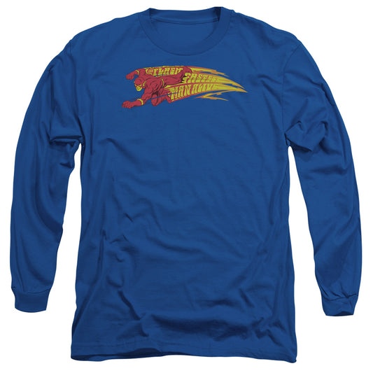 Dc Flash Fastest Man Alive Mens Long Sleeve Shirt Royal Blue