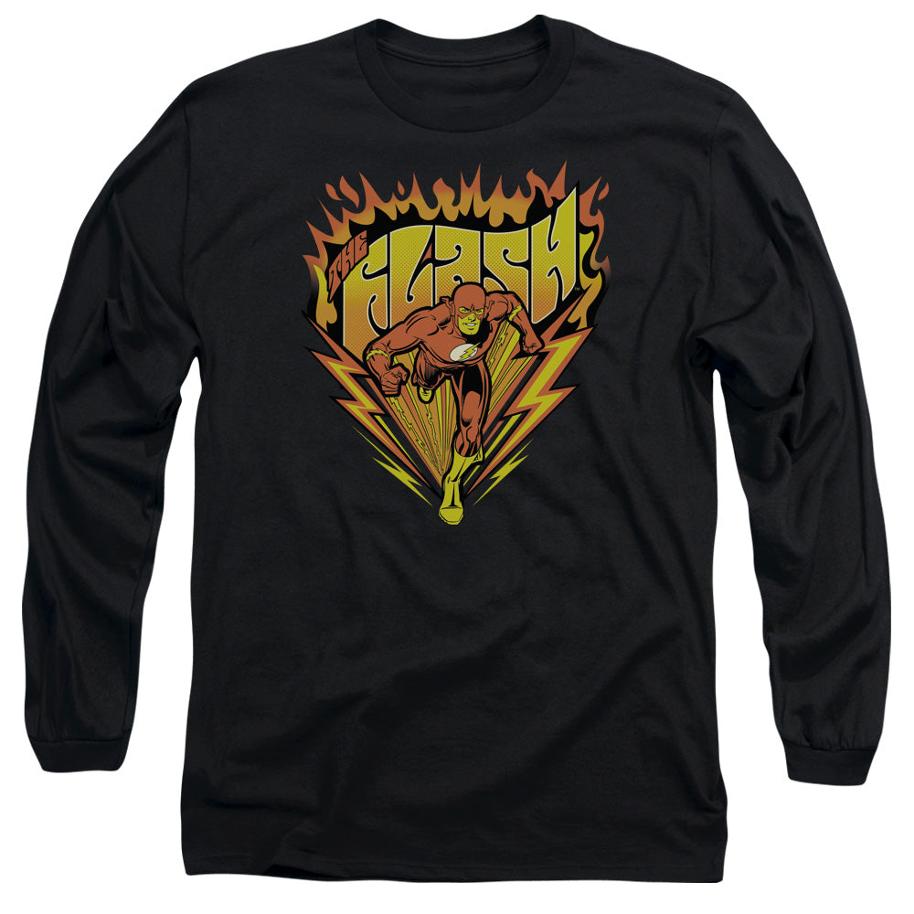 Dc Flash Blazing Speed Mens Long Sleeve Shirt Black