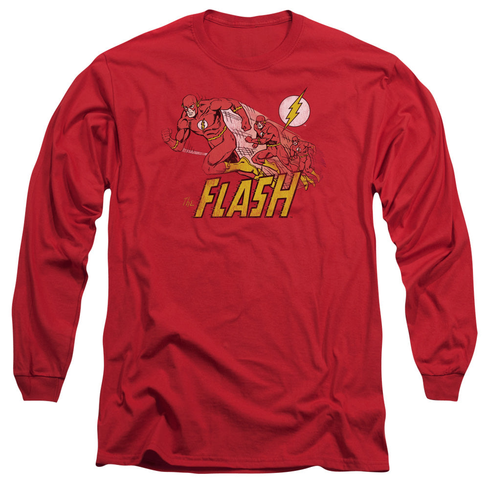 Dc Flash Crimson Comet Mens Long Sleeve Shirt Red