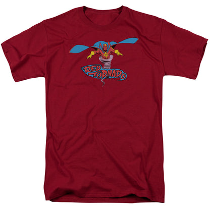 Jla Red Tornado Mens T Shirt Cardinal Officially Licensed