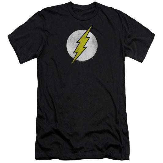 Dc Flash Flash Logo Distressed Premium Bella Canvas Slim Fit Mens T Shirt Black