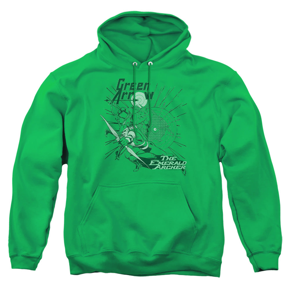 Dc Green Arrow The Emerald Archer Mens Hoodie Kelly Green Officially Licensed