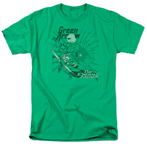 Dc Green Arrow The Emerald Archer Mens T Shirt Kelly Green