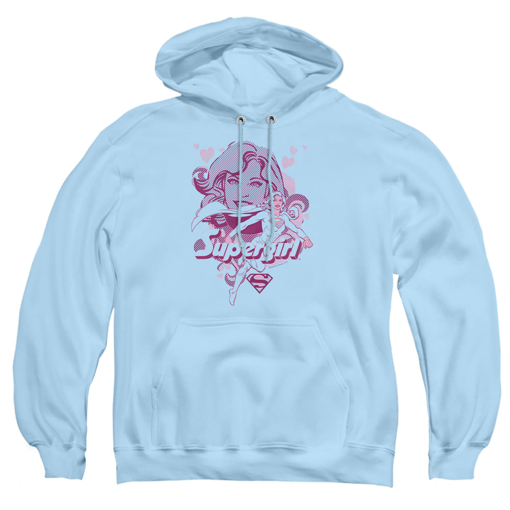 Dc Supergirl Mens Hoodie Light Blue Officially Licensed