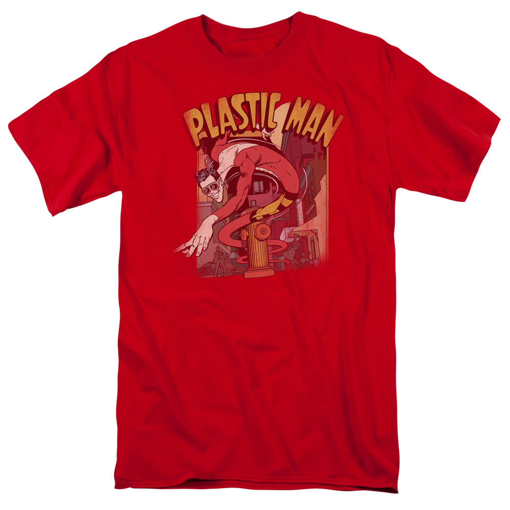 Dc Plastic Man Street Mens T Shirt Red