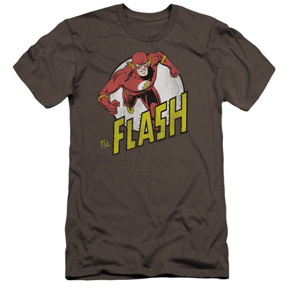 Dc Flash Run Flash Run Premium Bella Canvas Slim Fit Mens T Shirt Charcoal