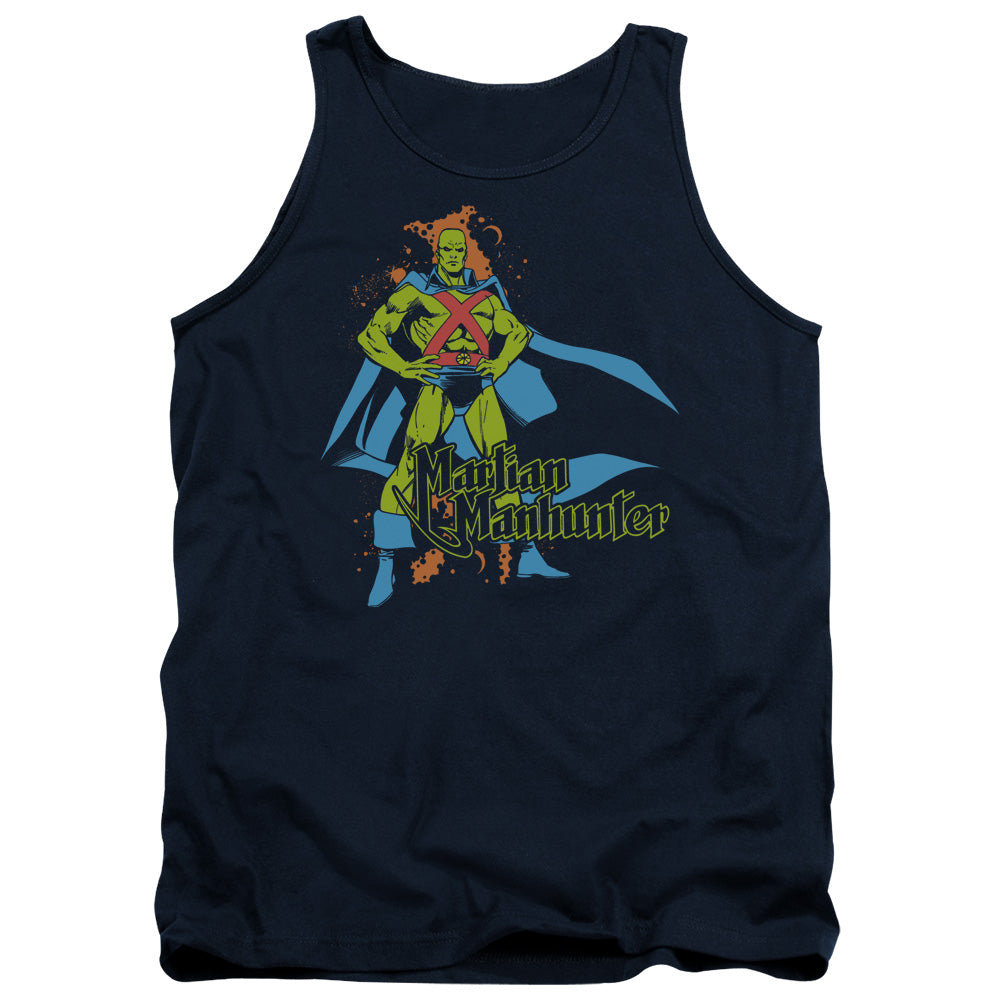 Dc Martian Manhunter Mens Tank Top Shirt Navy