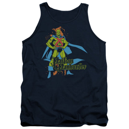 Dc Martian Manhunter Mens Tank Top Shirt Navy