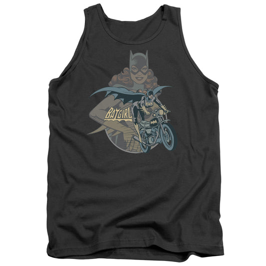 Dc Batgirl Biker Mens Tank Top Shirt Charcoal