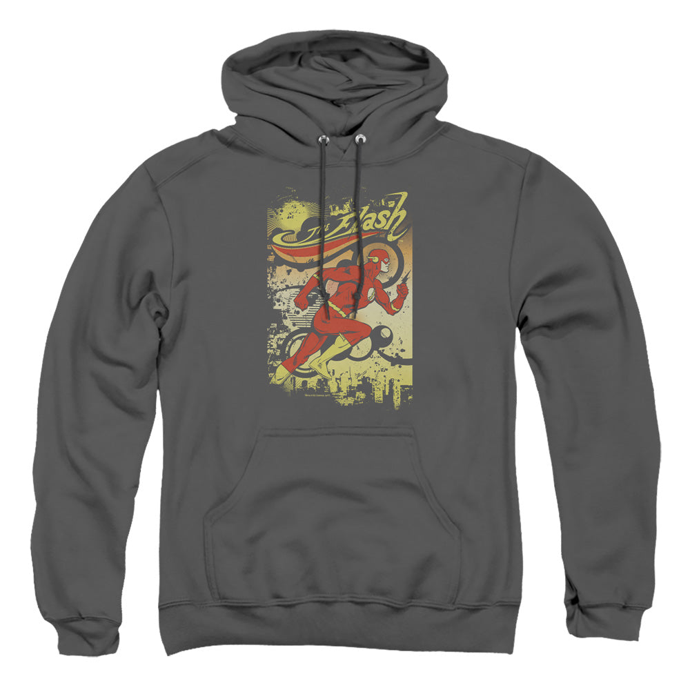 Dc Flash Just Passing Through Mens Hoodie Charcoal Officially Licensed