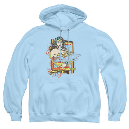 Dc Invisible Jet Mens Hoodie Light Blue Officially Licensed