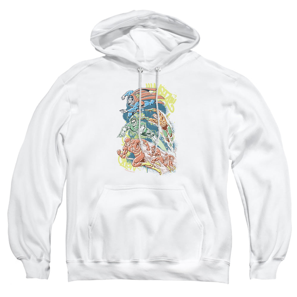 Dc Halftone League Mens Hoodie White Officially Licensed