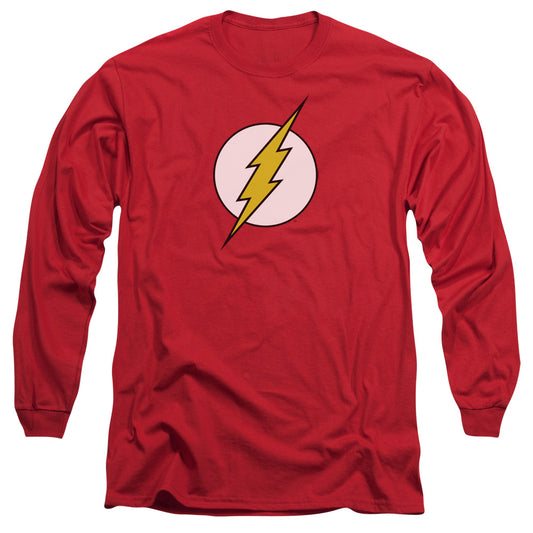 Dc Flash Flash Logo Mens Long Sleeve Shirt Red