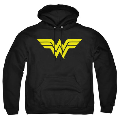 Dc Wonder Woman Logo Mens Hoodie Black Officially Licensed