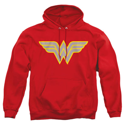 Dc Ww Logo Mens Hoodie Red Officially Licensed