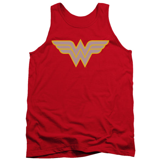 Dc Ww Logo Mens Tank Top Shirt Red