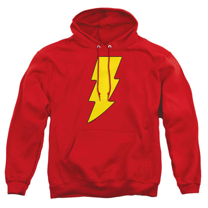 Dc Shazam Logo Mens Hoodie Red Officially Licensed