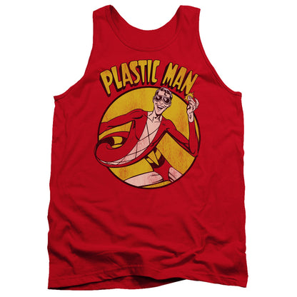 Dc Plastic Man Mens Tank Top Shirt Red