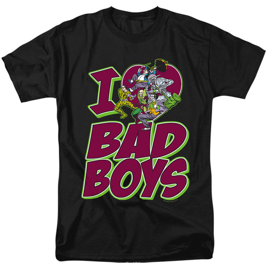 Dc I Heart Bad Boys Mens T Shirt Black