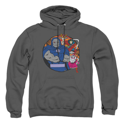 Dc Apokolips Represent Mens Hoodie Charcoal Officially Licensed