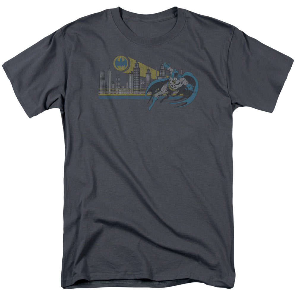 Dc Gotham Retro Mens T Shirt Charcoal