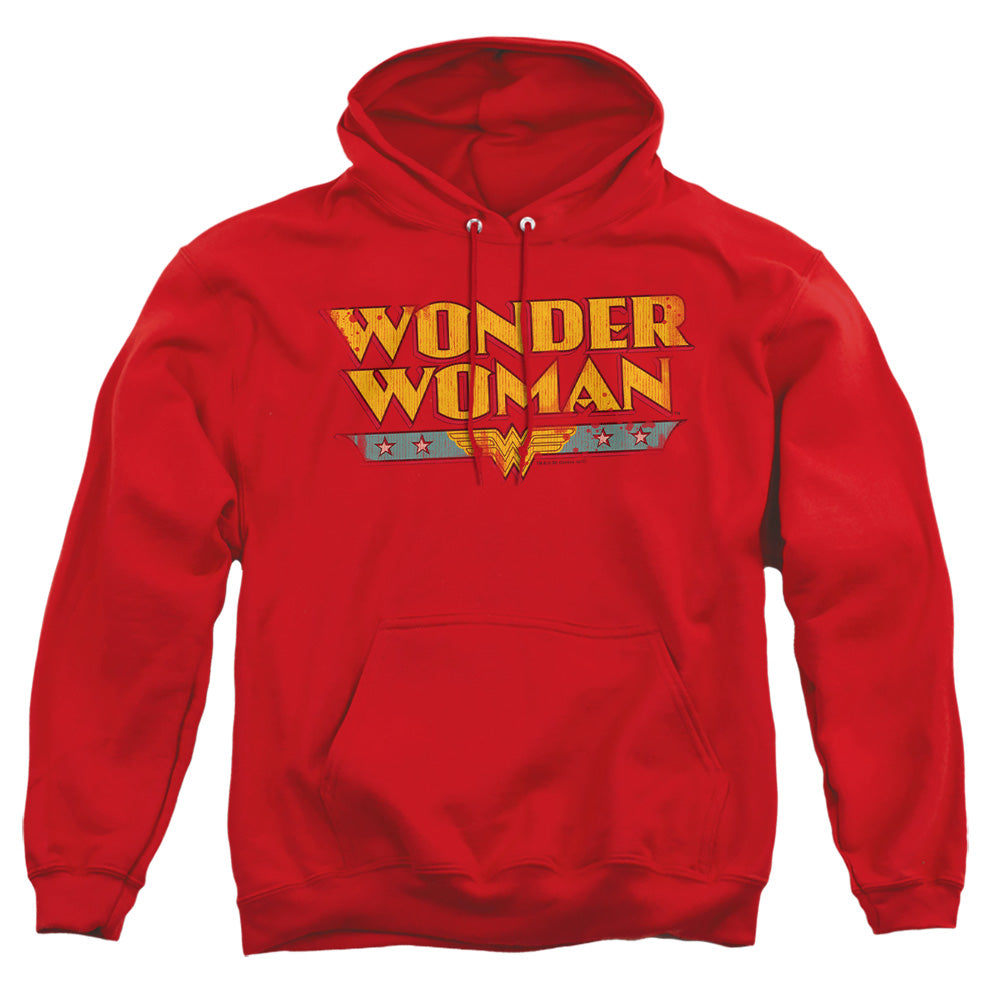 Dc Wonder Woman Logo Mens Hoodie Red Officially Licensed
