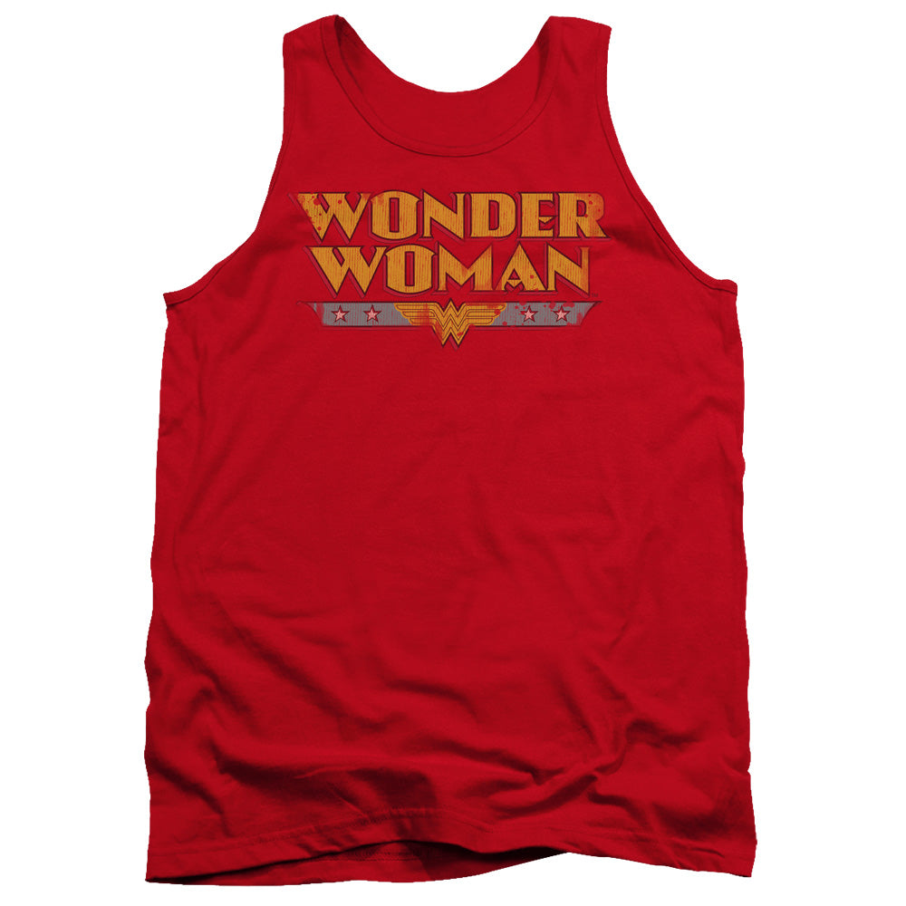 Dc Wonder Woman Logo Mens Tank Top Shirt Red