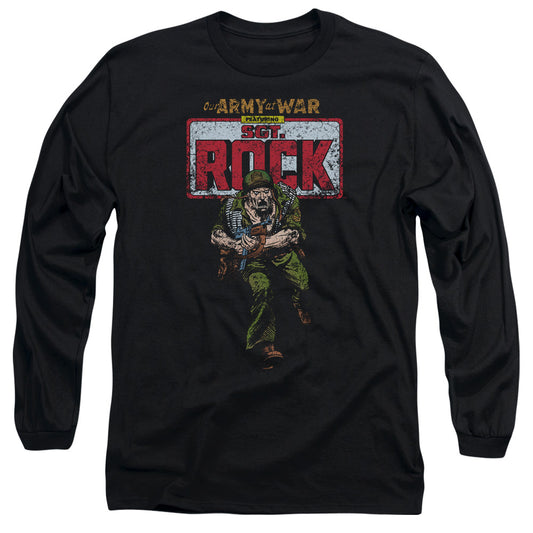 Dc Sgt Rock Mens Long Sleeve Shirt Black Officially Licensed