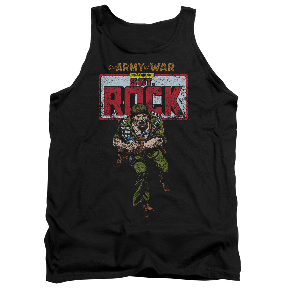 Dc Sgt Rock Mens Tank Top Shirt Black