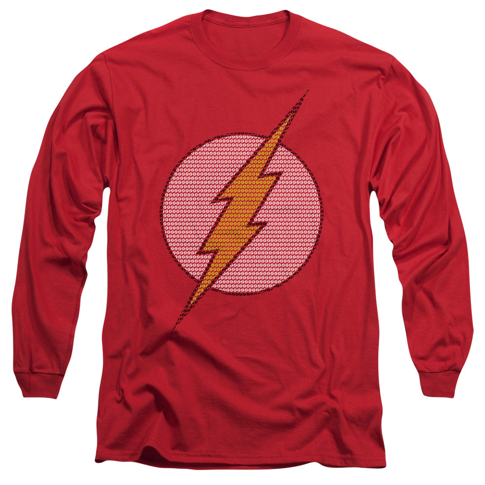 Dc Flash Flash Little Logos Mens Long Sleeve Shirt Red