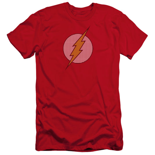 Dc Flash Flash Little Logos Premium Bella Canvas Slim Fit Mens T Shirt Red