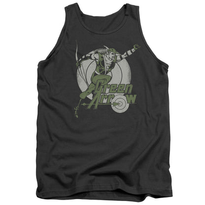 Dc Right On Target Mens Tank Top Shirt Charcoal