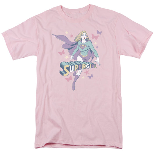 Dc Supergirl Pastels Mens T Shirt Pink