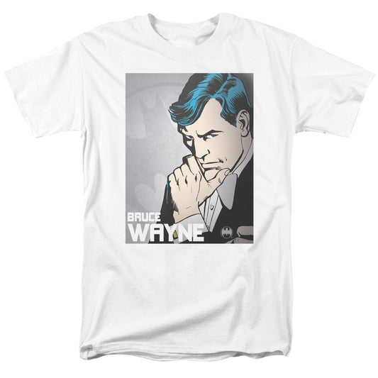 Dc Bruce Wayne Mens T Shirt White