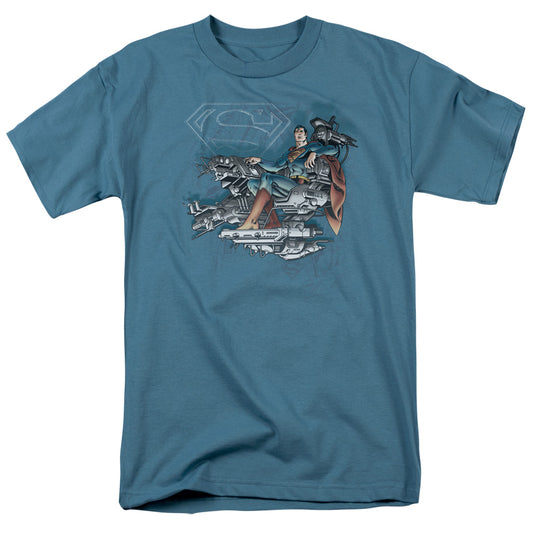 Dc Super Mind Mens T Shirt Slate