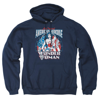 Dc American Heroine Mens Hoodie Navy Officially Licensed