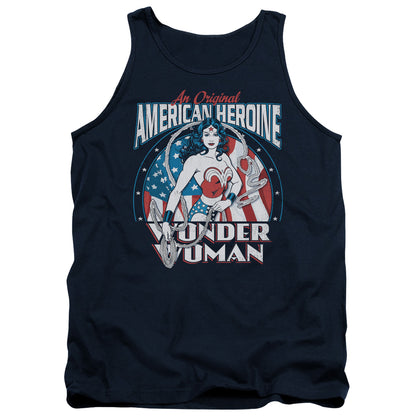 Dc American Heroine Mens Tank Top Shirt Navy