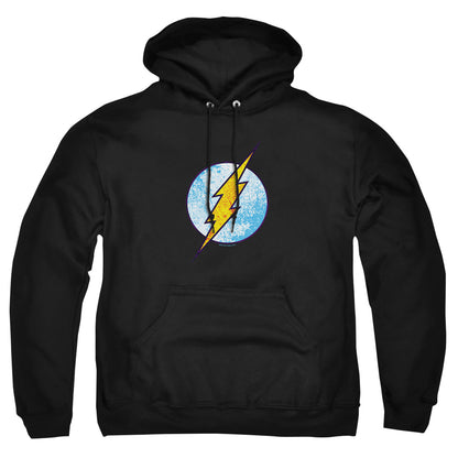 Dc Flash Flash Neon Distress Logo Mens Hoodie Black Officially Licensed