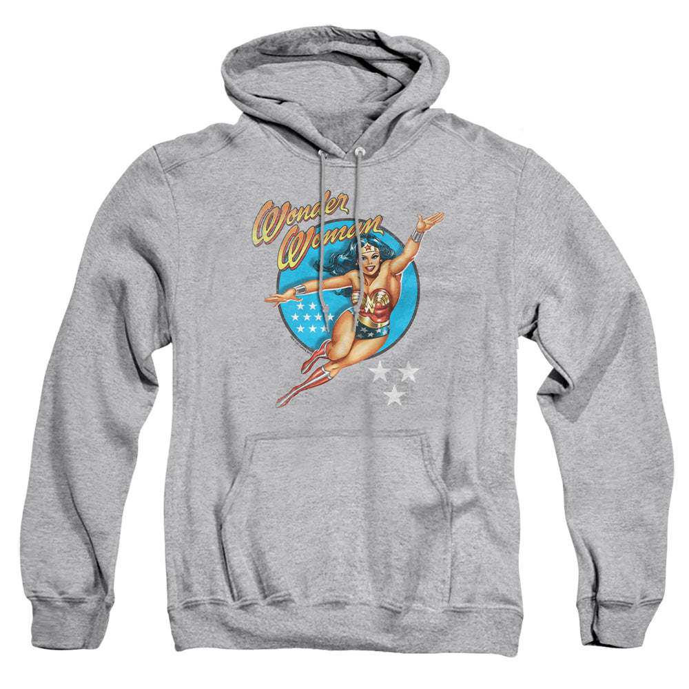 Dco Wonder Woman Vintage Mens Hoodie Athletic Heather Officially Licensed