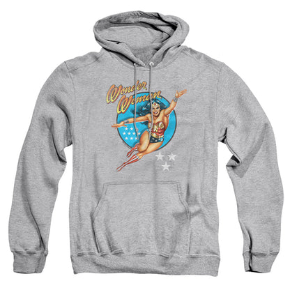 Dco Wonder Woman Vintage Mens Hoodie Athletic Heather Officially Licensed