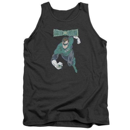 Dco Desaturated Green Lantern Mens Tank Top Shirt Charcoal