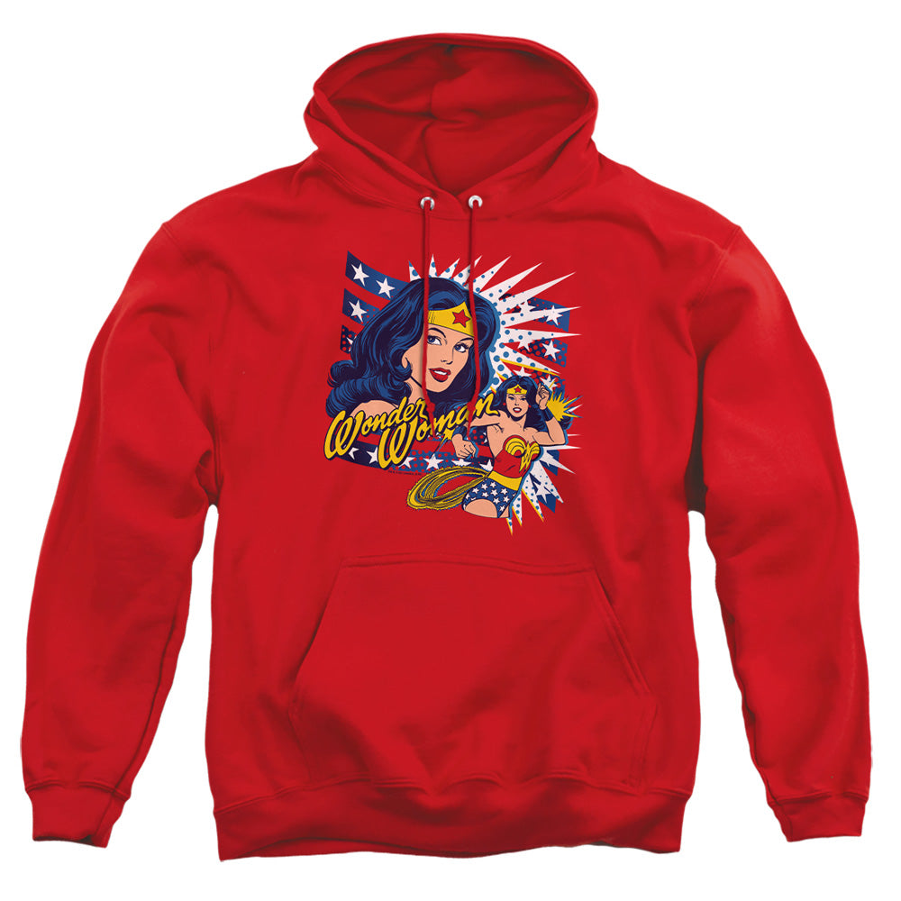 Dco Pop Art Wonder Mens Hoodie Red Officially Licensed