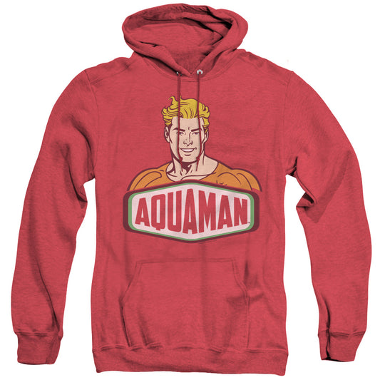 Dco Aquaman Sign Heather Mens Hoodie Red Officially Licensed