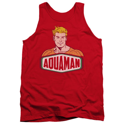 Dco Aquaman Sign Mens Tank Top Shirt Red Officially Licensed