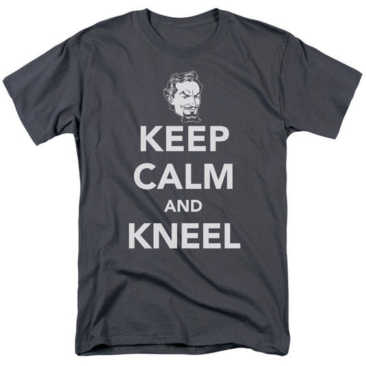 Dc Keep Calm And Kneel Mens T Shirt Charcoal