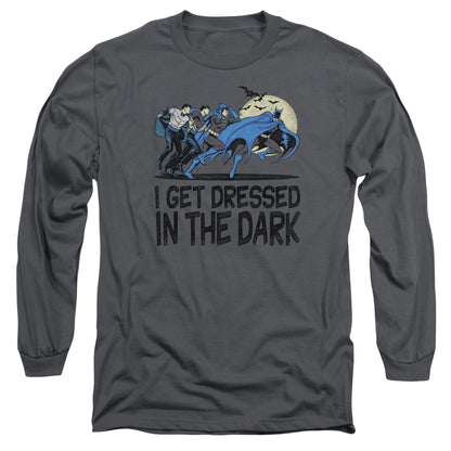 Dc Get Dressed Mens Long Sleeve Shirt Charcoal Officially Licensed